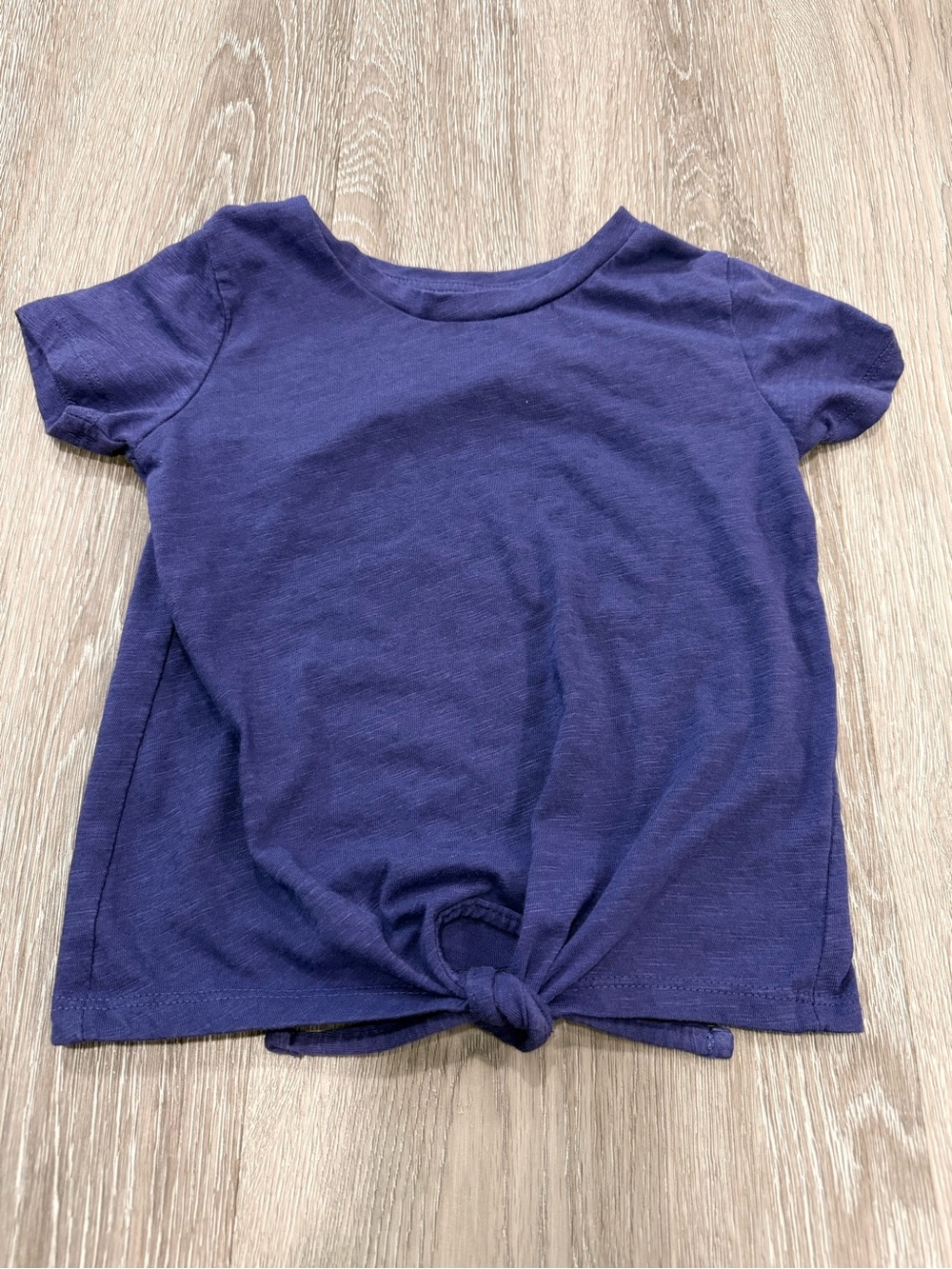 Girls' Short Sleeve Knot Tee - purple